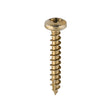 This is an image of Timco - Classic Multi-Purpose Screws - PZ - Pan Head - Yellow 4.0 x 25mm - (200 PCS Box) 40025CLAP