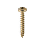 This is an image of Timco - Classic Multi-Purpose Screws - PZ - Pan Head - Yellow 4.0 x 25mm - (200 PCS Box) 40025CLAP