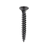 This is an image of Timco - Classic Multi-Purpose Screws - PZ - Double Countersunk - Exterior - Black Organic 4.0 x 30mm - (200 PCS Box) 40030CLAB