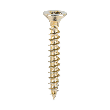 This is an image of Timco - Classic Multi-Purpose Screws - PZ - Double Countersunk - Yellow 4.0 x 30mm - (200 PCS Box) 40030CLAF
