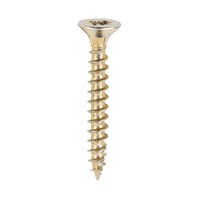 This is an image of Timco - Classic Multi-Purpose Screws - PZ - Double Countersunk - Yellow 4.0 x 30mm - (200 PCS Box) 40030CLAF