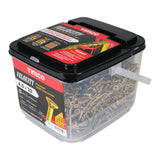 This is an image of Timco - Velocity Premium Multi-Use Screws - PZ - Double Countersunk - Yellow 4.0 x 30mm - (1500 PCS Tub) 40030VYTUB