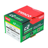 This is an image of Timco - C2 Strong-Fix Screws - PZ - Double Countersunk - Twin-Cut - Yellow 4.0 x 35mm - (200 PCS Box) 40035C2