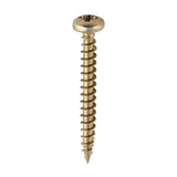 This is an image of Timco - Classic Multi-Purpose Screws - PZ - Pan Head - Yellow 4.0 x 35mm - (200 PCS Box) 40035CLAP