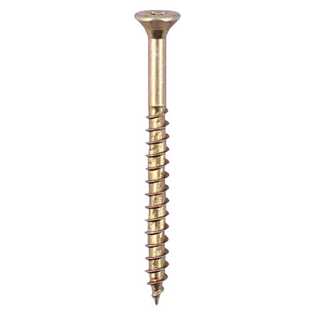 This is an image of Timco - Velocity Premium Multi-Use Screws - PZ - Double Countersunk - Yellow 4.0 x 35mm - (200 PCS Box) 40035VY