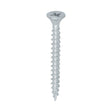 This is an image of Timco - C2 Exterior Strong-Fix Screws - PZ - Double Countersunk with Ribs - Twin-Cut - Silver 4.0 x 40mm - (200 PCS Box) 40040C2SBX