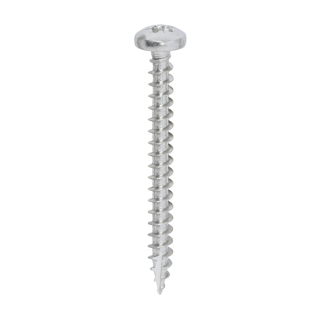 This is an image of Timco - Classic Multi-Purpose Screws - PZ - Pan Head - A2 Stainless Steel 4.0 x 40mm - (200 PCS Box) 40040CLAPSS