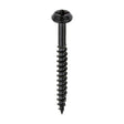 This is an image of Timco - Rainwater Screws - PZ - Low Profile Pan - Exterior - Black 4.0 x 40mm - (300 PCS Box) 40040CLARBBX