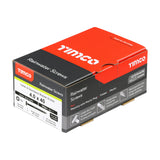 This is an image of Timco - Rainwater Screws - PZ - Low Profile Pan - Exterior - Black 4.0 x 40mm - (300 PCS Box) 40040CLARBBX