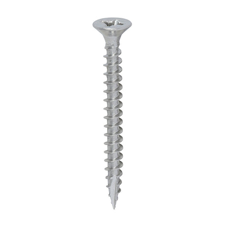This is an image of Timco - Classic Multi-Purpose Screws - PZ - Double Countersunk - A2 Stainless Steel 4.0 x 40mm - (200 PCS Box) 40040CLASS