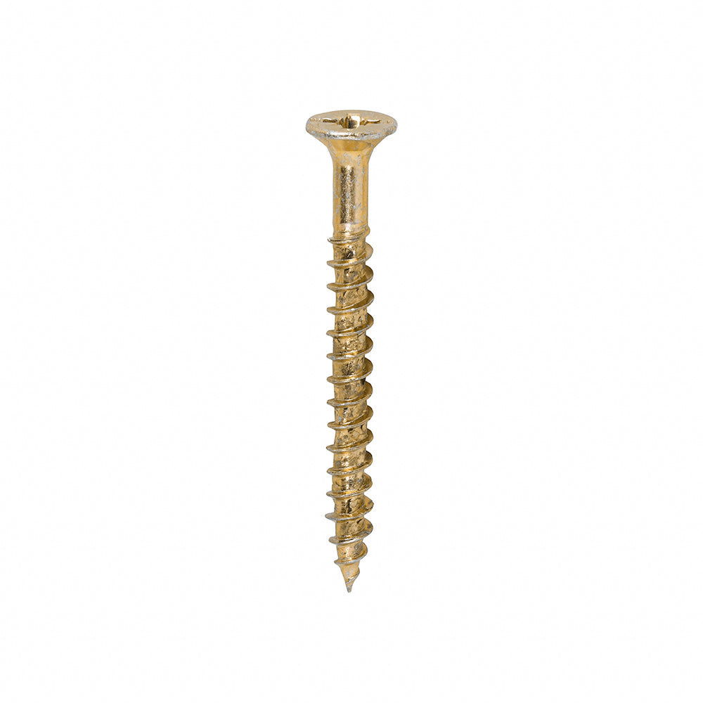 This is an image of Timco - Velocity Premium Multi-Use Screws - PZ - Double Countersunk - Yellow 4.0 x 40mm - (1200 PCS Tub) 40040VYTUB