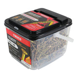 This is an image of Timco - Velocity Premium Multi-Use Screws - PZ - Double Countersunk - Yellow 4.0 x 40mm - (1200 PCS Tub) 40040VYTUB