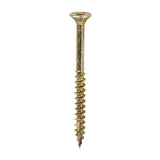 This is an image of Timco - C2 Clamp-Fix Screws - TX - Double Countersunk with Ribs - Twin-Cut - Yellow 4.0 x 50mm - (800 PCS Tub) 40050C2CTUB