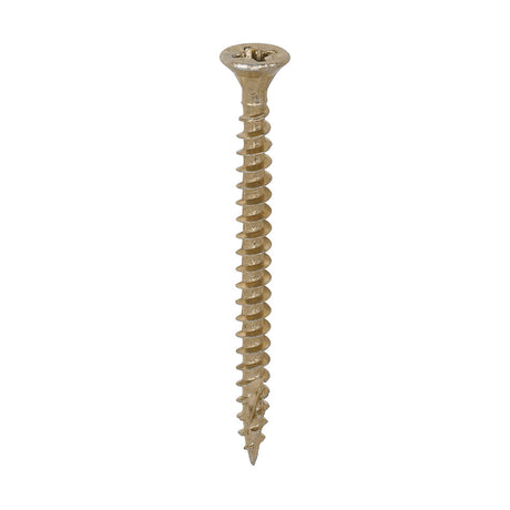 This is an image of Timco - C2 Strong-Fix Screws - PZ - Double Countersunk - Twin-Cut - Yellow 4.0 x 50mm - (1000 PCS Box) 40050C2IND