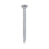 This is an image of Timco - C2 Exterior Strong-Fix Screws - PZ - Double Countersunk with Ribs - Twin-Cut - Silver 4.0 x 50mm - (200 PCS Box) 40050C2SBX