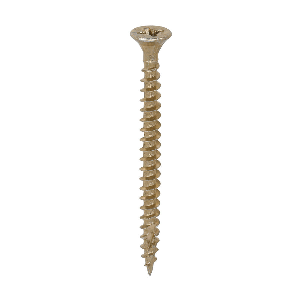 This is an image of Timco - C2 Strong-Fix Screws - PZ - Double Countersunk - Twin-Cut - Yellow 4.0 x 50mm - (800 PCS Tub) 40050C2TUB