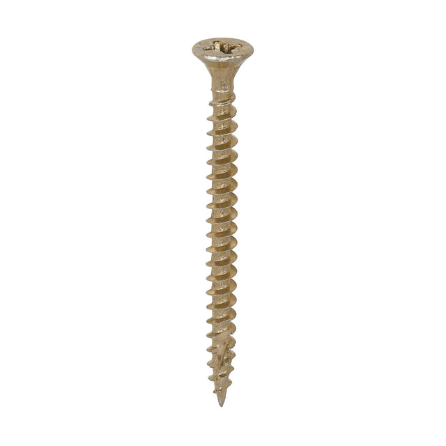 This is an image of Timco - C2 Strong-Fix Screws - PZ - Double Countersunk - Twin-Cut - Yellow 4.0 x 50mm - (200 PCS Box) 40050C2