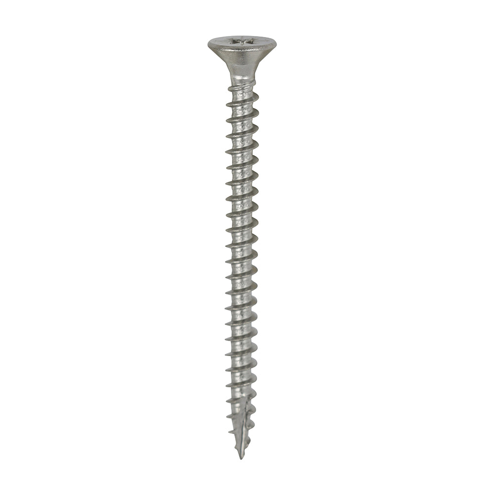 This is an image of Timco - Classic Multi-Purpose Screws - PZ - Double Countersunk - A4 Stainless Steel 4.0 x 50mm - (200 PCS Box) 40050CLA4