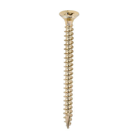 This is an image of Timco - Classic Multi-Purpose Screws - PZ - Double Countersunk - Yellow 4.0 x 50mm - (200 PCS Box) 40050CLAF