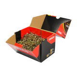 This is an image of Timco - Velocity Premium Multi-Use Screws - PZ - Double Countersunk - Yellow 4.0 x 50mm - (1000 PCS Box) 40050VYIND
