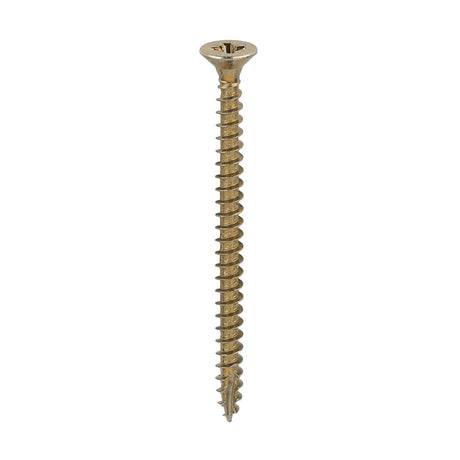 This is an image of Timco - Classic Multi-Purpose Screws - PZ - Double Countersunk - Yellow 4.0 x 55mm - (200 PCS Box) 40055CLAF