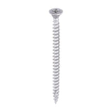 This is an image of Timco - C2 Exterior Strong-Fix Screws - PZ - Double Countersunk with Ribs - Twin-Cut - Silver 4.0 x 60mm - (200 PCS Box) 40060C2SBX