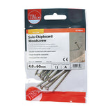 This is an image of Timco - Solo Woodscrews - PZ - Double Countersunk - Yellow 4.0 x 60mm - (12 PCS TIMpac) 40060CHYP