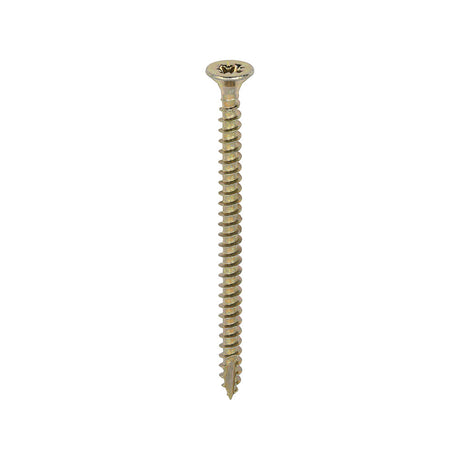 This is an image of Timco - Classic Multi-Purpose Screws - PZ - Double Countersunk - Yellow 4.0 x 60mm - (200 PCS Box) 40060CLAF