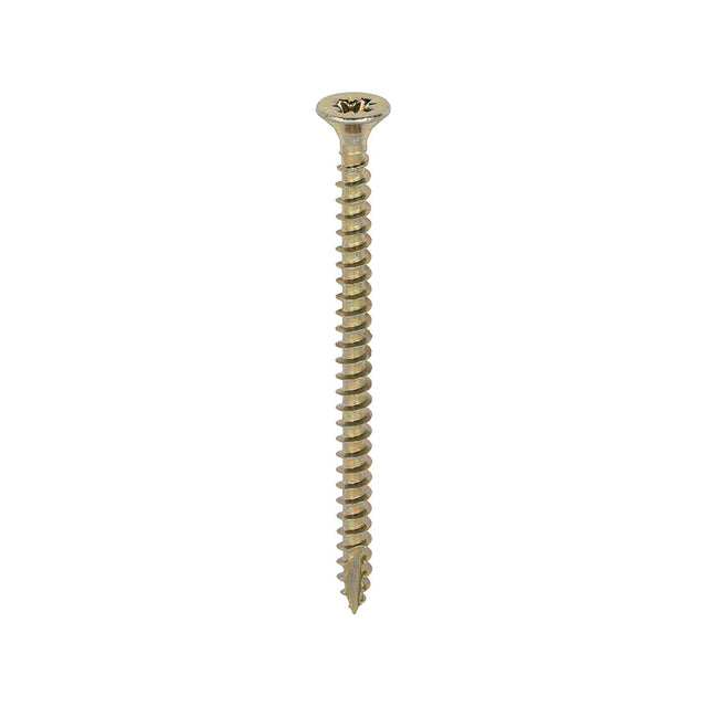 This is an image of Timco - Classic Multi-Purpose Screws - PZ - Double Countersunk - Yellow 4.0 x 60mm - (200 PCS Box) 40060CLAF