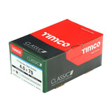 This is an image of Timco - Classic Multi-Purpose Screws - PZ - Double Countersunk - A2 Stainless Steel 4.0 x 70mm - (200 PCS Box) 40070CLASS