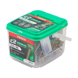 This is an image of Timco - C2 Strong-Fix Screws - PZ - Double Countersunk - Twin-Cut - Yellow 4.0 x 80mm - (400 PCS Tub) 40080C2TUB