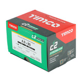 This is an image of Timco - C2 Strong-Fix Screws - PZ - Double Countersunk - Twin-Cut - Yellow 4.0 x 80mm - (1000 PCS Box) 40080C2IND