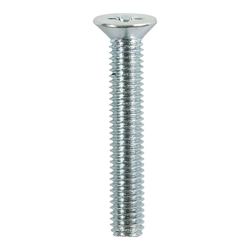 This is an image of Timco - Metric Threaded Machine Screws - PZ - Countersunk - Zinc M4 x 20mm - (100 PCS Box) 4020CPM