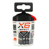This is an image of Timco - Impact Driver Bits - TX TX40 x 25 (10 Pieces Handy Bit Pack) 40TX25X6