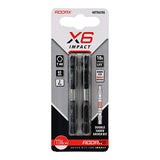 This is an image of Timco - Impact Driver Bits - TX - Double Ended TX40 x 65 (2 Pieces Blister Pack) 40TX65X6