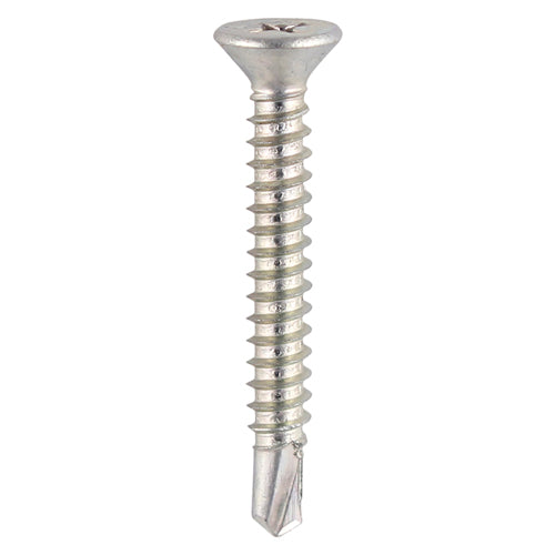 This is an image of Timco - Window Fabrication Screws - Countersunk - PH - Self-Tapping - Self-Drilling Point - Zinc 4.8 x 32mm - (500 PCS Box) 424Z