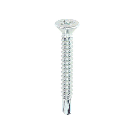 This is an image of Timco - Window Fabrication Screws - Countersunk - PH - Self-Tapping - Self-Drilling Point - Zinc 4.8 x 38mm - (500 PCS Box) 425Z
