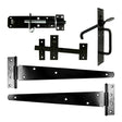 This is an image of Timco - Side Gate Kit - Suffolk Latch - Black 18" (1 Each TIMbag) 427215
