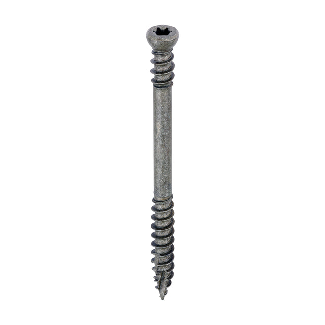 This is an image of Timco - C2 Deck-Fix Screws - TX - Cylinder - Twin-Cut - Green 4.5 x 60mm - (250 PCS Box) 433209BX