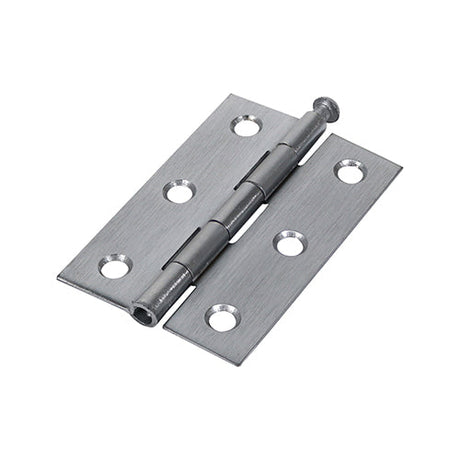 This is an image of Timco - Plain Butt Hinge - Loose Pin (1840) - Satin Chrome 75 x 50 (1 Pairs TIMpac) 434006P