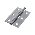 This is an image of Timco - Plain Butt Hinge - Loose Pin (1840) - Satin Chrome 75 x 50 (1 Pairs Plain Bag) 434006