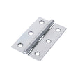 This is an image of Timco - Narrow Plain Butt Hinge (5050) - Zinc 75 x 48 (1 Pairs Plain Bag) 434015