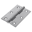This is an image of Timco - Plain Butt Hinge - Fixed Pin (1838) - Zinc 90 x 60 (1 Pairs Plain Bag) 434069