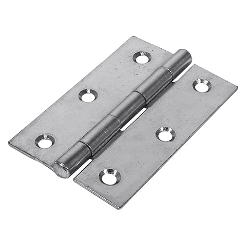 This is an image of Timco - Plain Butt Hinge - Fixed Pin (1838) - Zinc 90 x 60 (1 Pairs Plain Bag) 434069