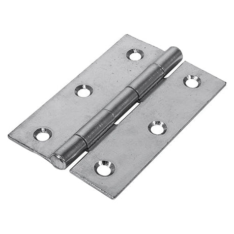 This is an image of Timco - Plain Butt Hinge - Fixed Pin (1838) - Zinc 90 x 60 (1 Pairs Plain Bag) 434069