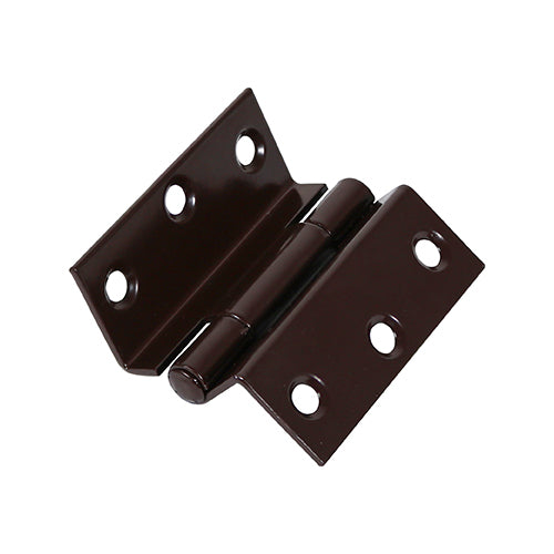 This is an image of Timco - Stormproof Hinge (1951) - Brown 63 x 58 (1 Pairs Plain Bag) 434077