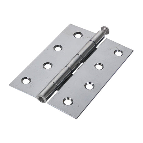 This is an image of Timco - Plain Butt Hinge - Loose Pin (1840) - Polished Chrome 100 x 71 (1 Pairs Plain Bag) 434118