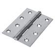 This is an image of Timco - Plain Butt Hinge - Fixed Pin (1838) - Zinc 100 x 70 (1 Pairs Plain Bag) 434158
