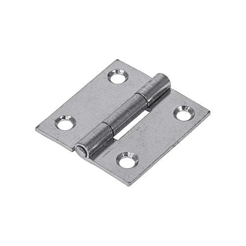 This is an image of Timco - Plain Butt Hinge - Fixed Pin (1838) - Zinc 38 x 34 (1 Pairs Plain Bag) 434225