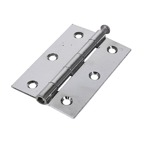 This is an image of Timco - Plain Butt Hinge - Loose Pin (1840) - Polished Chrome 90 x 60 (1 Pairs Plain Bag) 434237